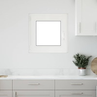vidaXL Källarfönster "RISOR" 50x50 cm Tilt- och vridfönster DIN vänster vit