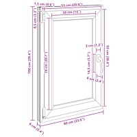 vidaXL Källarfönster "RISOR" 60x100 cm Tilt- och vridfönster DIN vänster vit