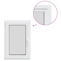 vidaXL Källarfönster "RISOR" 60x100 cm Tilt- och vridfönster DIN vänster vit