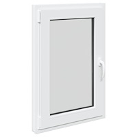 vidaXL Källarfönster "RISOR" 60x100 cm Tilt- och vridfönster DIN vänster vit