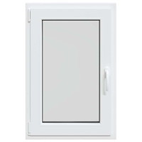vidaXL Källarfönster "RISOR" 60x100 cm Tilt- och vridfönster DIN vänster vit