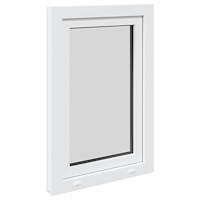 vidaXL Källarfönster "RISOR" 60x100 cm Tilt- och vridfönster DIN vänster vit