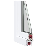 vidaXL Källarfönster "RISOR" 60x100 cm Tilt- och vridfönster DIN vänster vit