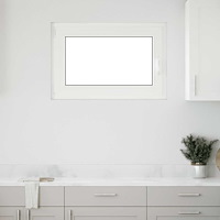 vidaXL Källarfönster "RISOR" 90x50 cm Tilt- och vridfönster DIN vänster vit