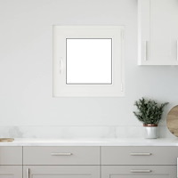 vidaXL Källarfönster "RISOR" 50x50 cm Tilt- och vridfönster DIN höger vit
