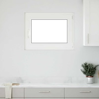 vidaXL Källarfönster "RISOR" 80x70 cm Tilt- och vridfönster DIN höger vit
