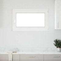 vidaXL Källarfönster "RISOR" 100x50 cm Tilt- och vridfönster DIN höger vit