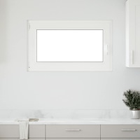 vidaXL Källarfönster "RISOR" 100x70 cm Tilt- och vridfönster DIN vänster vit