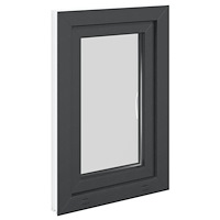 vidaXL Källarfönster "RISOR" 50x75 cm Tilt- och vridfönster DIN höger antracit