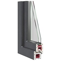 vidaXL Källarfönster "RISOR" 50x75 cm Tilt- och vridfönster DIN höger antracit