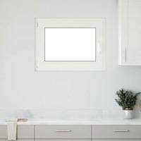 vidaXL Källarfönster "RISOR" 80x50 cm Tilt- och vridfönster DIN vänster antracit