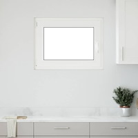 vidaXL Källarfönster "RISOR" 90x50 cm Tilt- och vridfönster DIN vänster antracit