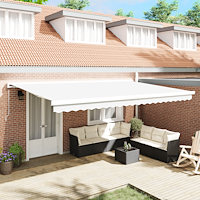 vidaXL Markisväv Vit 500 × 350 cm Kanvas