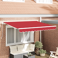 vidaXL Markisväv Röd 250 x 200 cm Kanvas