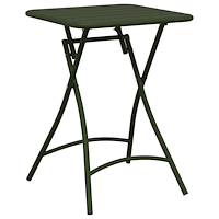 vidaXL Fällbord för trädgården Mörkgrön 55x55x73 cm Stål