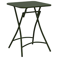vidaXL Fällbord för trädgården Mörkgrön 55x55x73 cm Stål