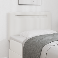 vidaXL Sänggavel Enkel Design Ren Vit 90 cm Konstläder
