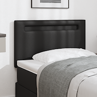 vidaXL Sänggavel Enkelt Design Svart 100 cm Konstläder