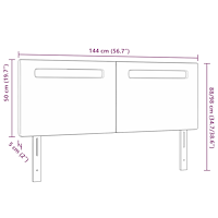 vidaXL Sänggavlar Enkelt Design Ren Vit 140 cm Konstläder