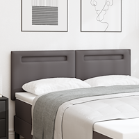 vidaXL Sänggavel Enkelt Design Grå 140 cm Konstläder