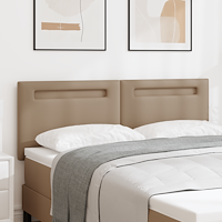 vidaXL Sänggavel Enkel Design Cappuccino 140 cm Syntetisk Läder