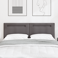 vidaXL Sänggavel Enkel Design Grå 160 cm Imitationsläder