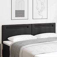vidaXL Sänggavel Enkelt Design Svart 180 cm Konstläder