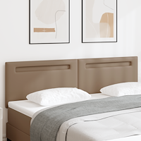 vidaXL Sänggavel Enkel Design Cappuccino 180 cm Konstläder