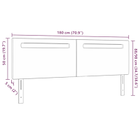 vidaXL Sänggavel Enkel Design Cappuccino 180 cm Konstläder