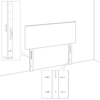 vidaXL Sänggavel Enkel Design Cappuccino 180 cm Konstläder