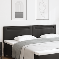 vidaXL Sänggavel Enkel Design Svart 200 cm Konstläder