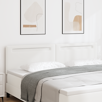 vidaXL Sänggavel Enkel Design Ren Vit 200 cm Syntetiskt Läder