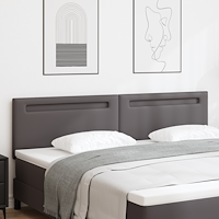 vidaXL Sänggavel Enkel Design Grå 200 cm Kunstläder