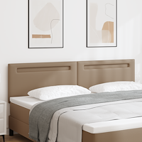 vidaXL Sänggavel Enkelt Design Cappuccino 200 cm Konstläder