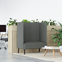 vidaXL Hög Ryggsoffa Mörkgrå 109x56x121 cm Tyg
