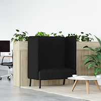 vidaXL hög rygg soffa svart 109x56x121 cm tyg