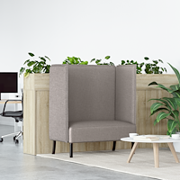 vidaXL Hög ryggsoffa Taupe 109x56x121 cm Tyg