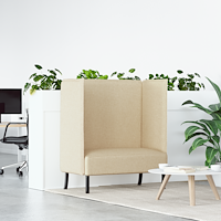 vidaXL Hög ryggsoffa Grädde 109x56x121 cm Tyg