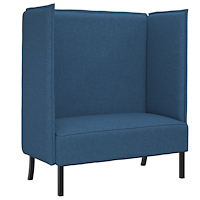 vidaXL Hög Rygg Soffa Blå 109x56x121 cm Tyg