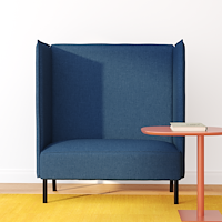 vidaXL Hög Rygg Soffa Blå 109x56x121 cm Tyg