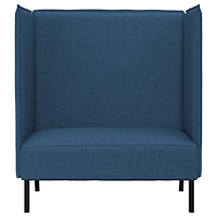 vidaXL Hög Rygg Soffa Blå 109x56x121 cm Tyg