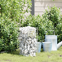 vidaXL Gabion Säule med Vattenkran 50x25x25 cm 304 Rostfritt Stål