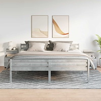 vidaXL Sängbord 2 st med 2 lådor betonggrå 40x36,5x62 cm