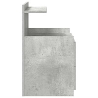 vidaXL Sängbord 2 st med 2 lådor betonggrå 40x36,5x62 cm