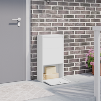 vidaXL Paketbox Vit 44x22x82 cm Stål