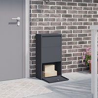 vidaXL Paketlådebox Antracit 44x22x82 cm Stål