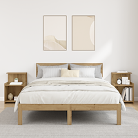 vidaXL Nattduksbord 2 pcs artisan ek 40 x 35 x 60 cm Konstruerat trä