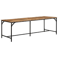 vidaXL Matbord 220x90x75 cm massivt trä grov mango