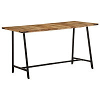 vidaXL Matbord 140x70x75 cm massivt mangoträ