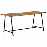 vidaXL Matbord 160x80x75 cm massivt mangoträ